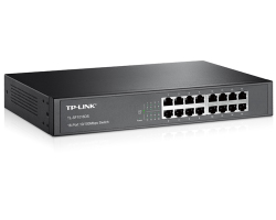 TP-Link 16-port preklopnik (Switch), 16×10/100M RJ45 ports, 1U 13&quot;, Desktop/rackmount metalno kućište