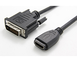 Roline VALUE adapter/kabel DVI-D (24+1) - HDMI, M/F, 0.15m