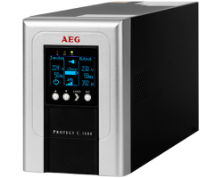 AEG UPS Protect C 1000VA/900W, VFI, On-line double conversion, floor standing, automatic bypass, RS232 interface