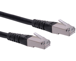 Roline S/FTP (PiMF) Cat.6 mrežni kabel oklopljeni, 0.5m, crni