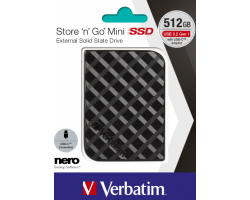 Verbatim Store&#039;n&#039;Go Mini SSD 512GB, USB3.2 Gen1, crni
