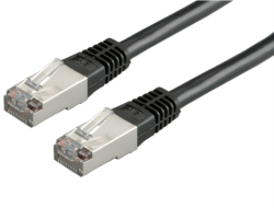 Roline VALUE S/FTP (PiMF) mrežni kabel oklopljeni Cat.6, crni, 10m