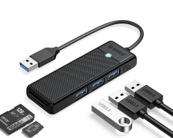 ORICO PW 4-Portni USB 3.0 Hub,Tip-A, crni (ORICO-PAPW3AT-U3-015-BK-BP)