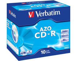 CD-R Verbatim 700MB 52× DataLife+ Crystal 10 pack JC